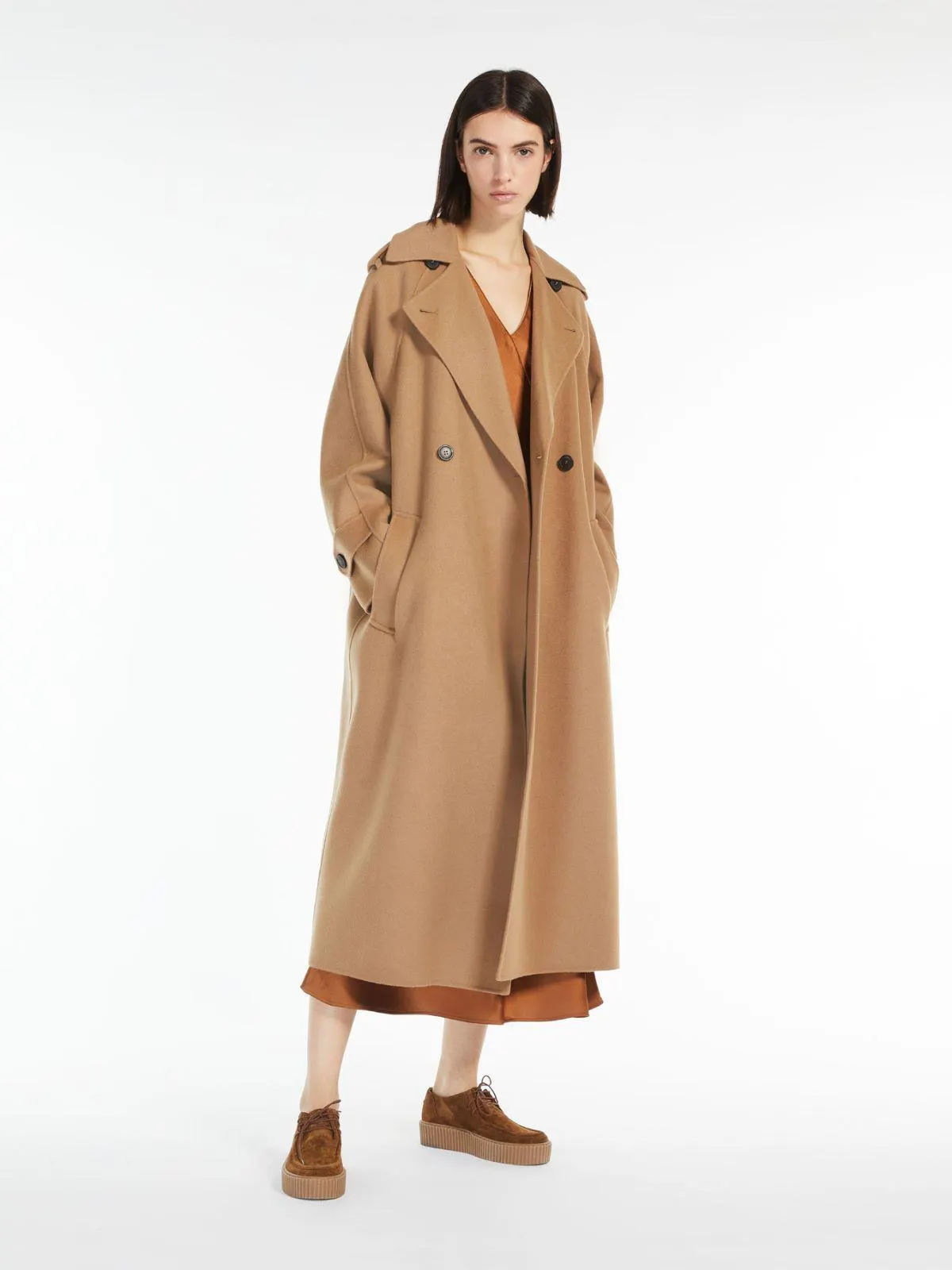 Double-breasted trench coat