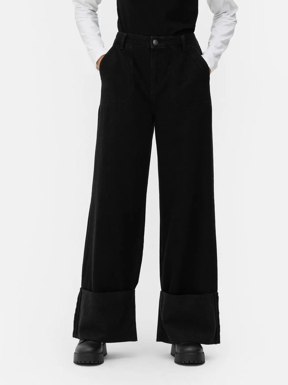 Colleen Atwood X Wednesday Mid Rise Turn Up Jeans