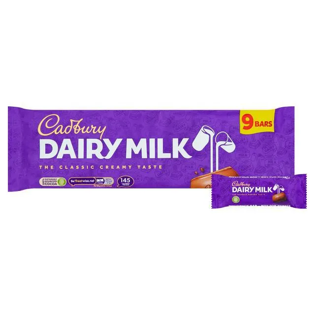 Cadbury Dairy Milk Chocolate Bar 9pk 244g