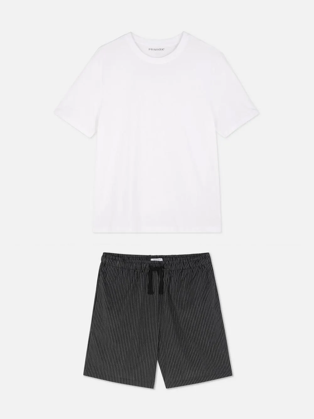 Poplin Shorts and Henley T-Shirt Pyjama Set