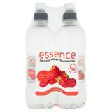 Essence Strawberry & Raspberry Flavoured Still Spring Water Drink 4 x 500ml
