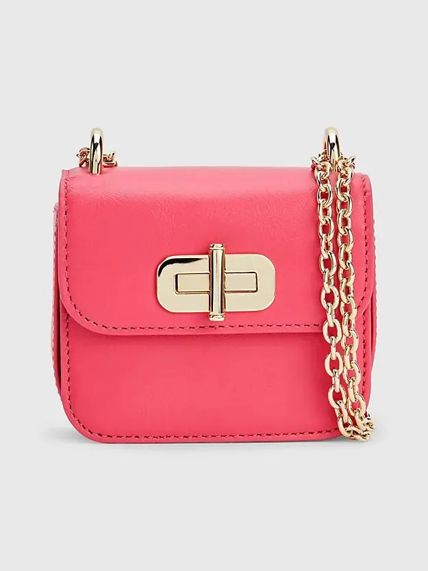 Turn Lock Leather Crossover Bag