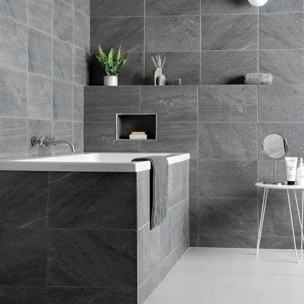 Rock Charcoal Stone Effect Wall Tiles