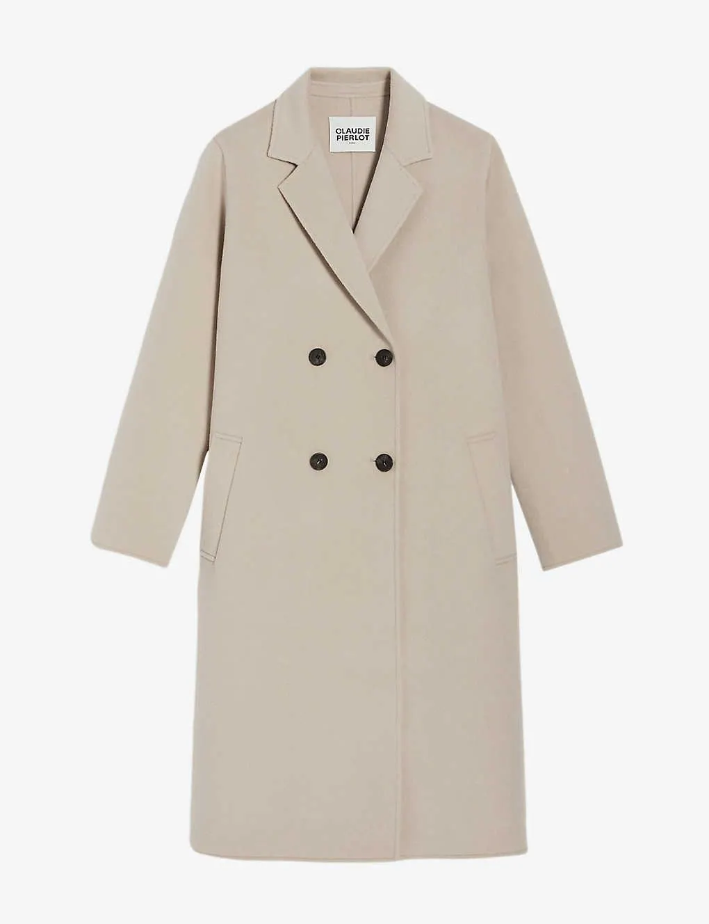 Galantbis straight-fit double-breasted wool coat