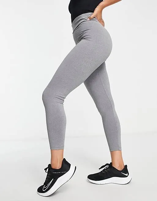 Threadbare Fitness 7/8 leggings in grey marl