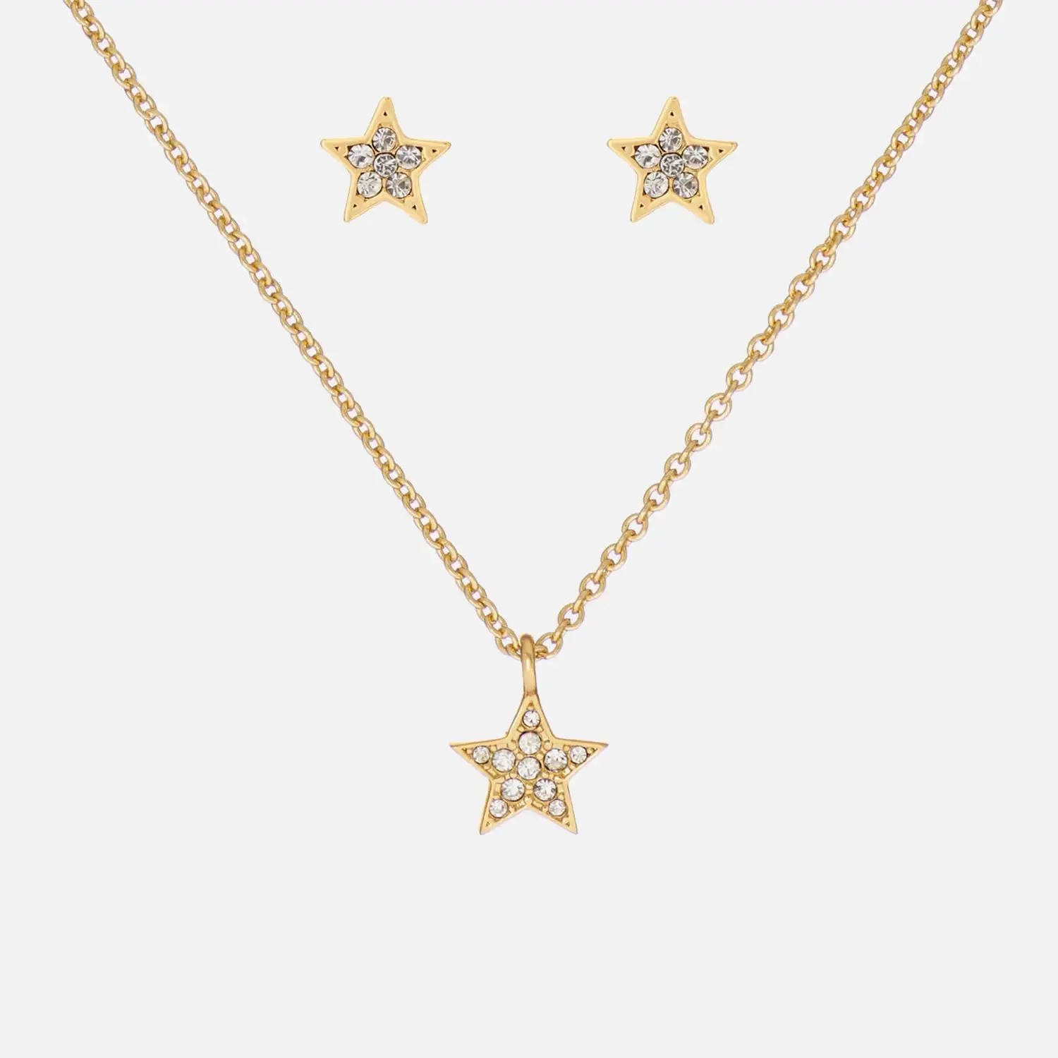 Ted Baker Saskiya Gold-Tone Necklace and Stud Earrings Set