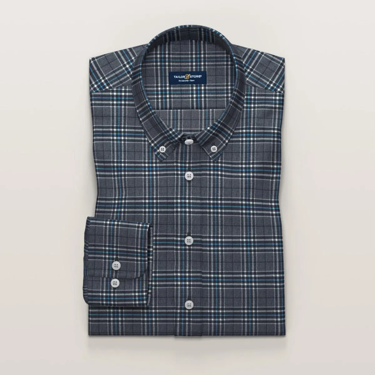 Navy plaid flannel shirt