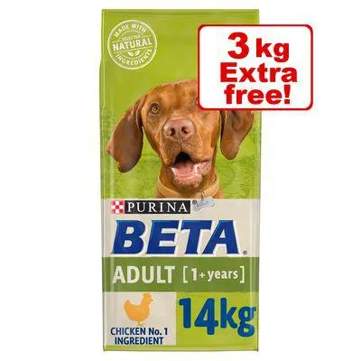 14kg BETA Dry Dog Food - 11kg + 3kg Free! *