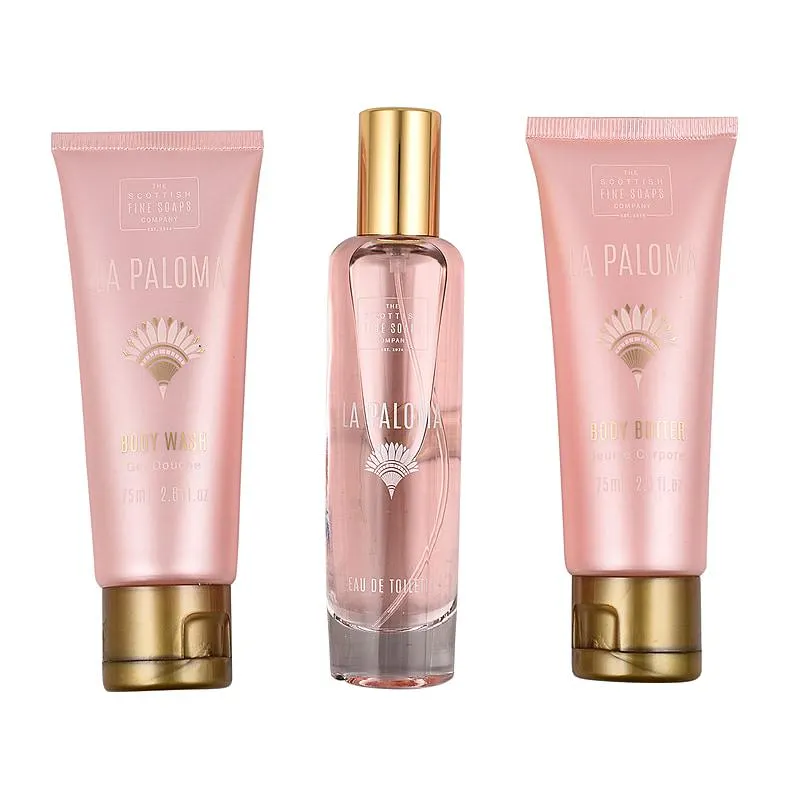 Scottish Fine Soaps - La Paloma Gift Sets Box of Delights 1x50ml EDT Spray, 2x75ml Tubes