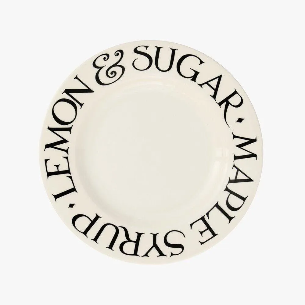 Seconds Black Toast Lemon & Sugar 8 1/2 Inch Plate