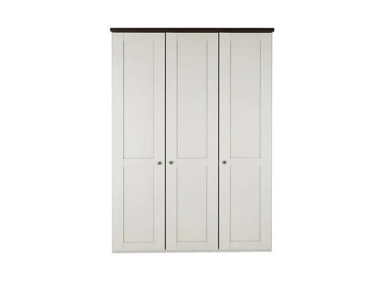 Sloane 3-Door Wardrobe - Champagne and Dark Wood