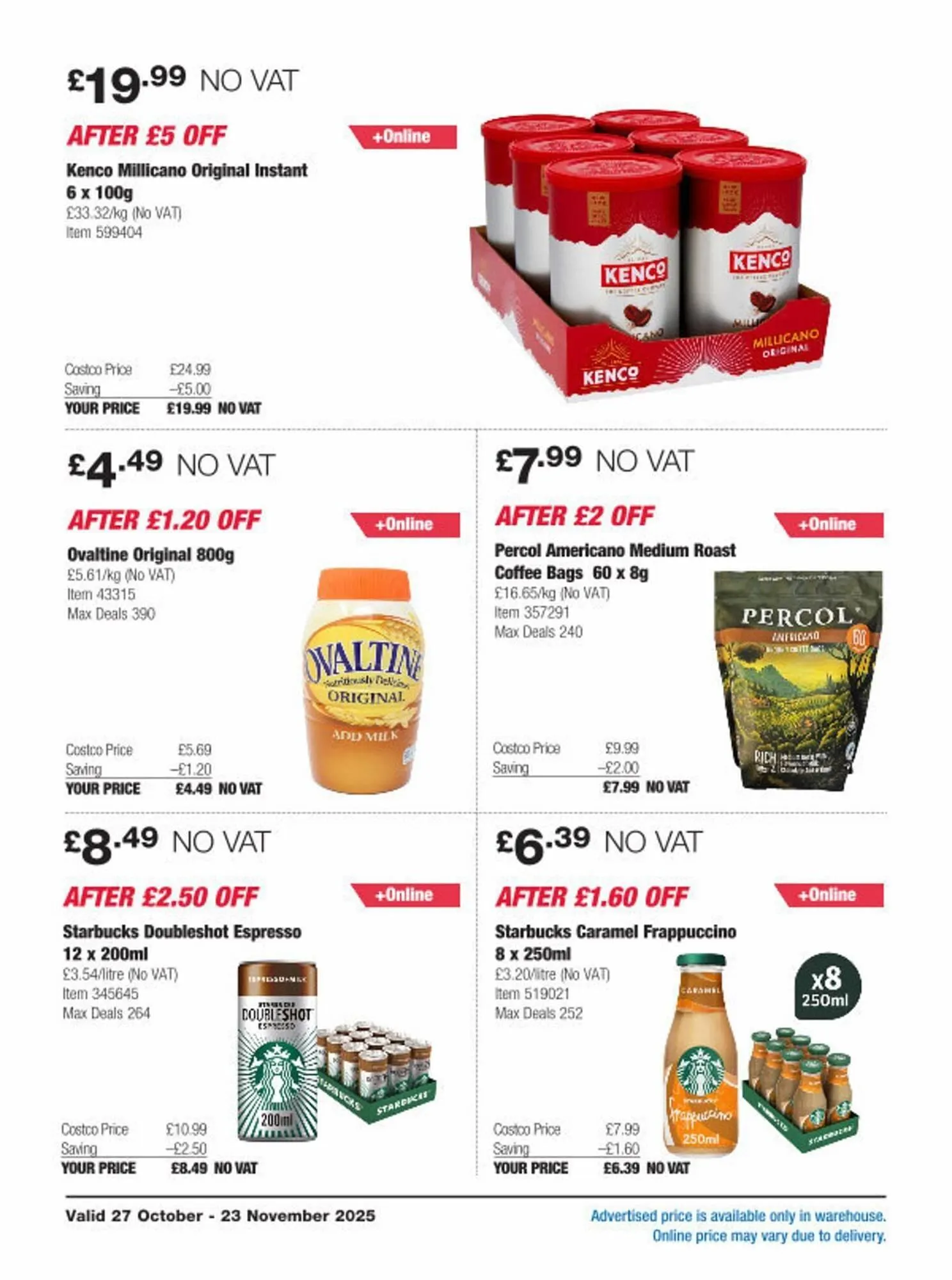 Costco leaflet from 27 October to 23 November 2025 - Catalogue Page 13