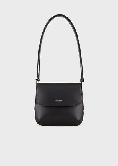 Small la Prima bag in leather Armani Sustainability Values