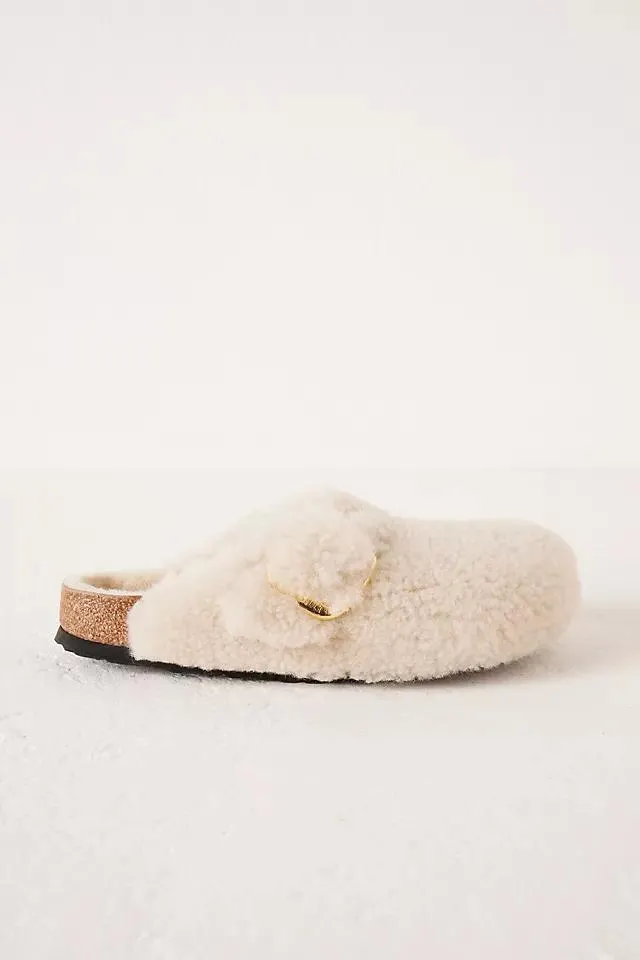 Birkenstock Boston Big Buckle Shearling Clogs