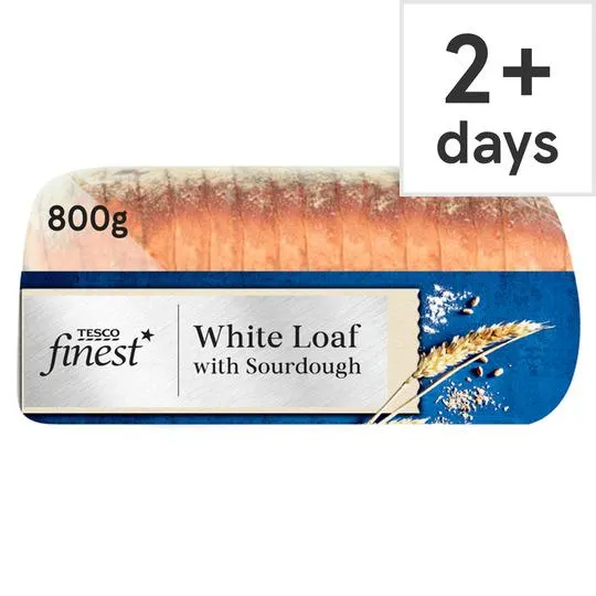 Tesco Finest White Loaf With Sourdough 800G