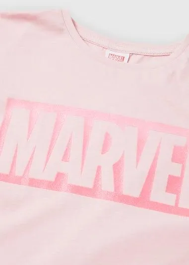 Marvel Girls Pink Shirt (5-12yrs) - Age 5 Years