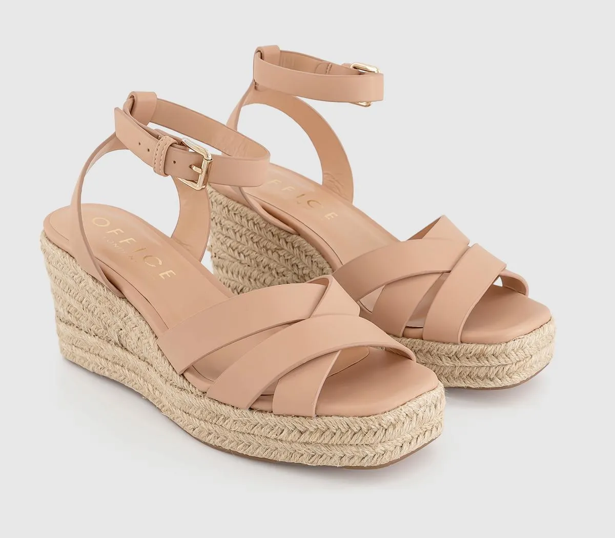 Martina Multi Strap Mid Espadrille Wedges