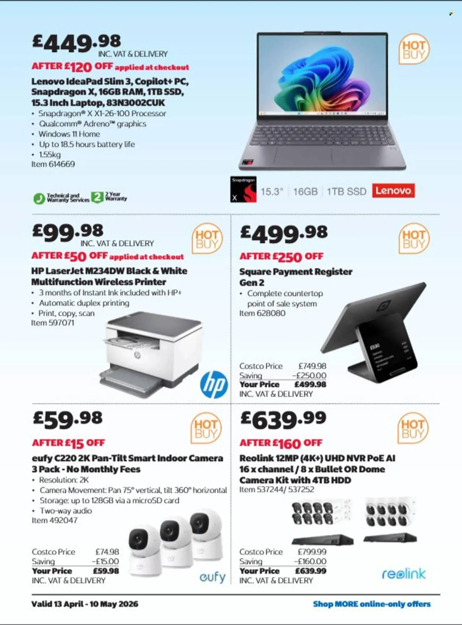 Costco leaflet from 13 April to 10 May 2026 - Catalogue Page 32