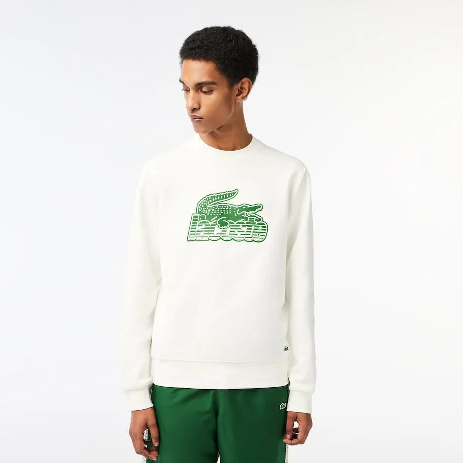 Men’s Lacoste Round Neck Unbrushed Fleece Sweatshirt