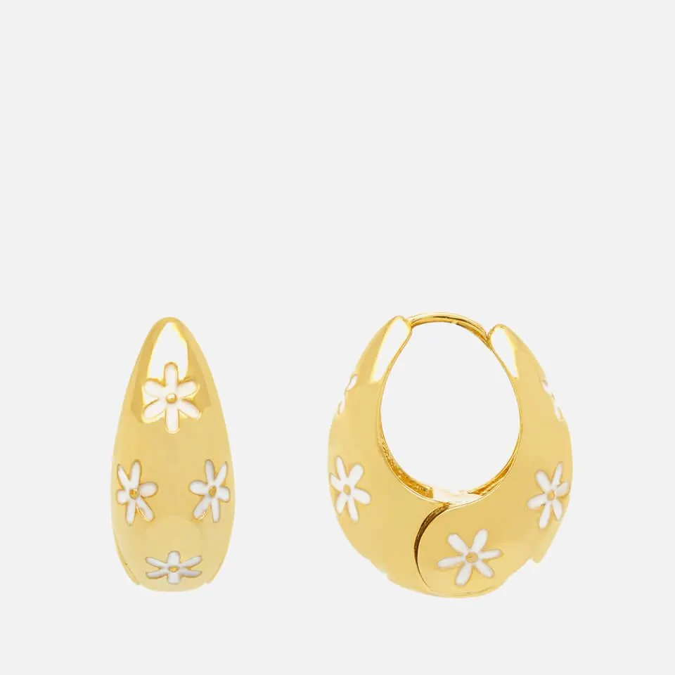Estella Bartlett Gold-Plated Flower Pattern Chunky Hoops