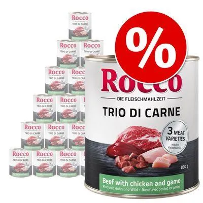 24 x 800g Rocco Trio di Carne Wet Dog Food - Special Price!*