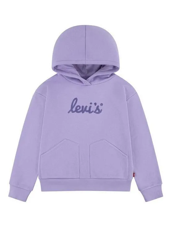Girls Poster Logo Hoodie - Purple Rose