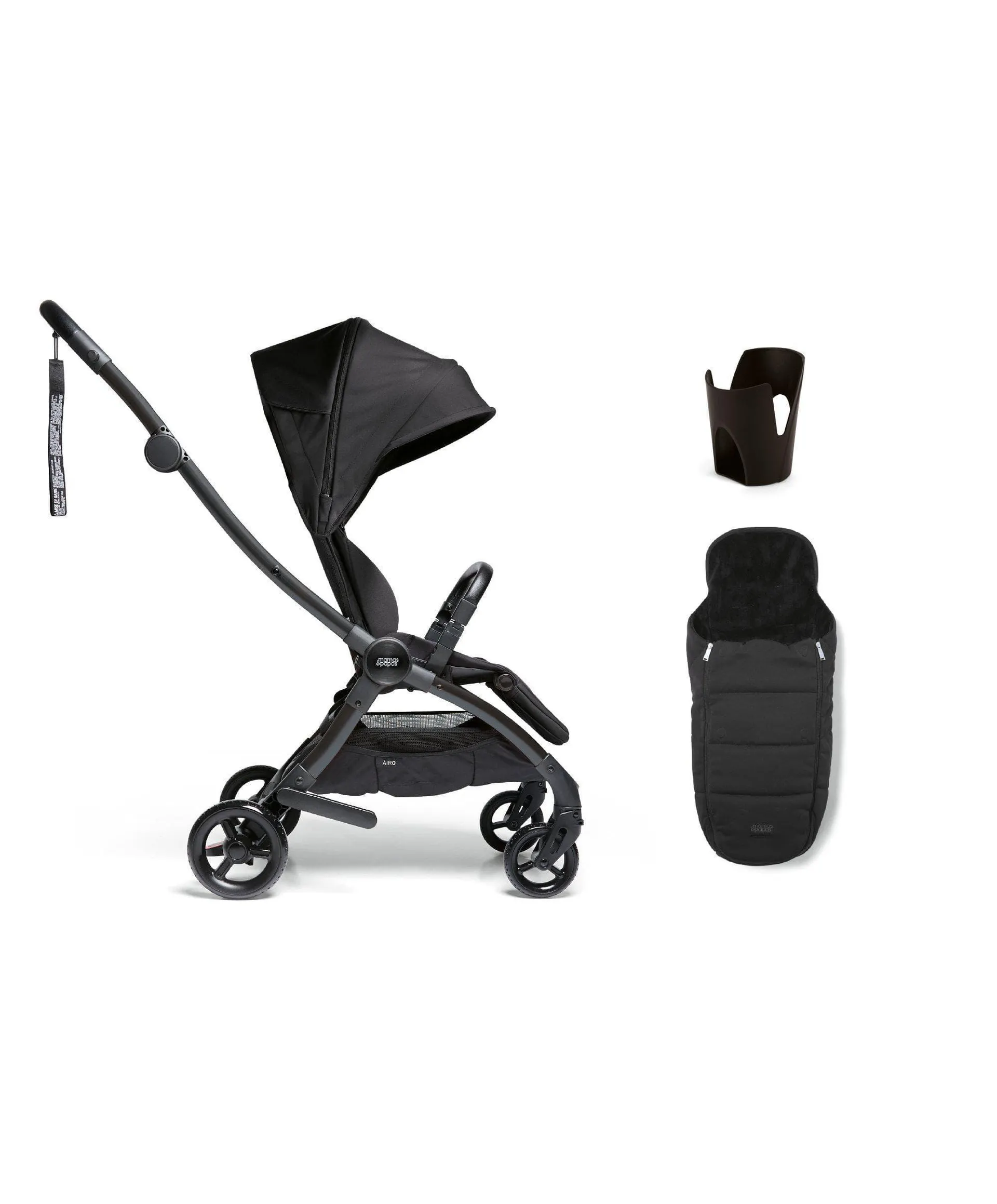Airo 3 Piece Pushchair Bundle In Black