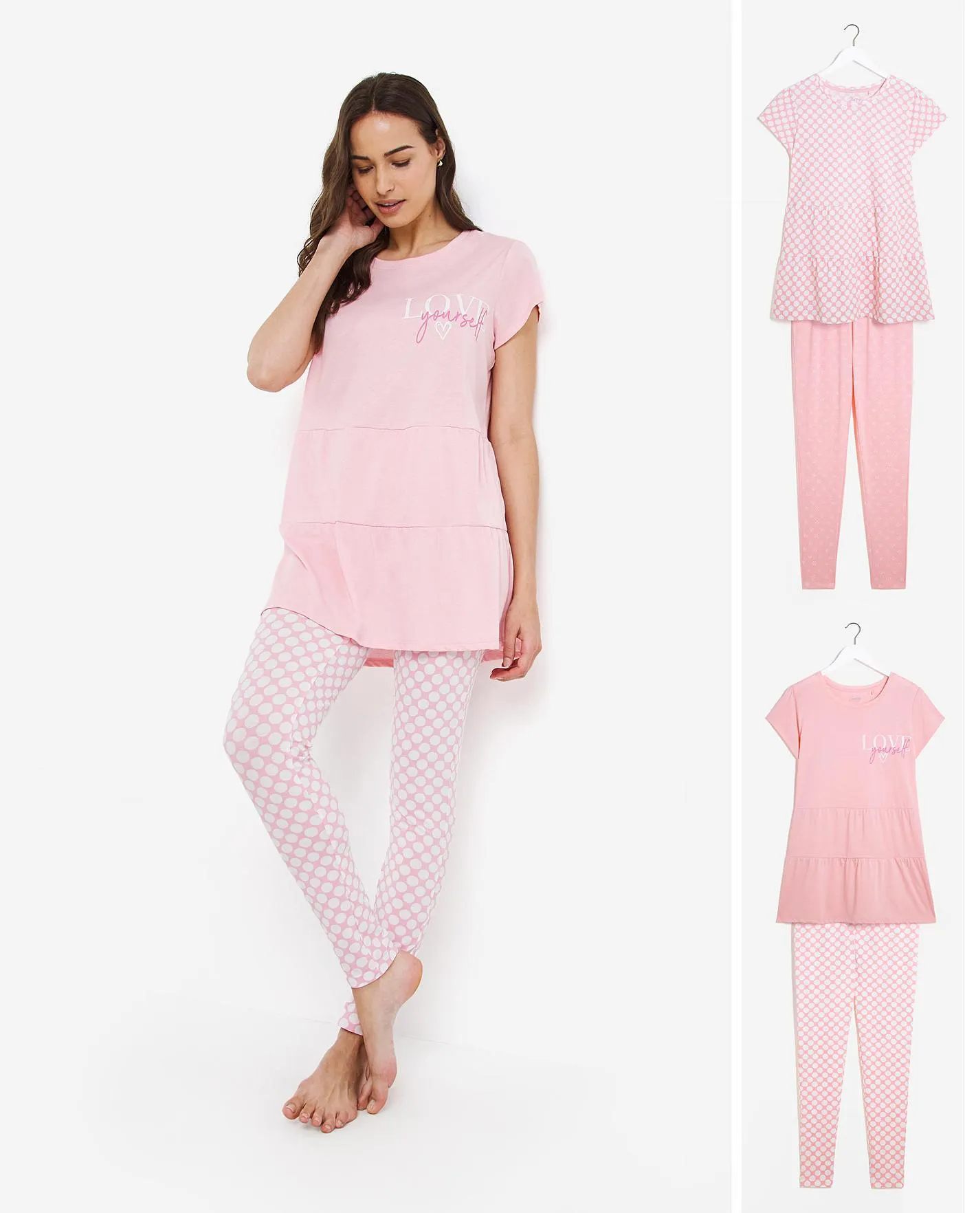 Pretty Secrets 2 Pack Pink Spot Legging Set