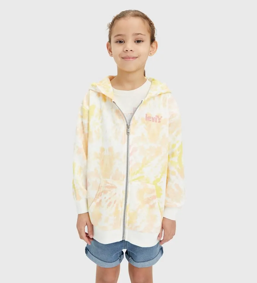 Kids Printed Oversized Full-zip Hoodie