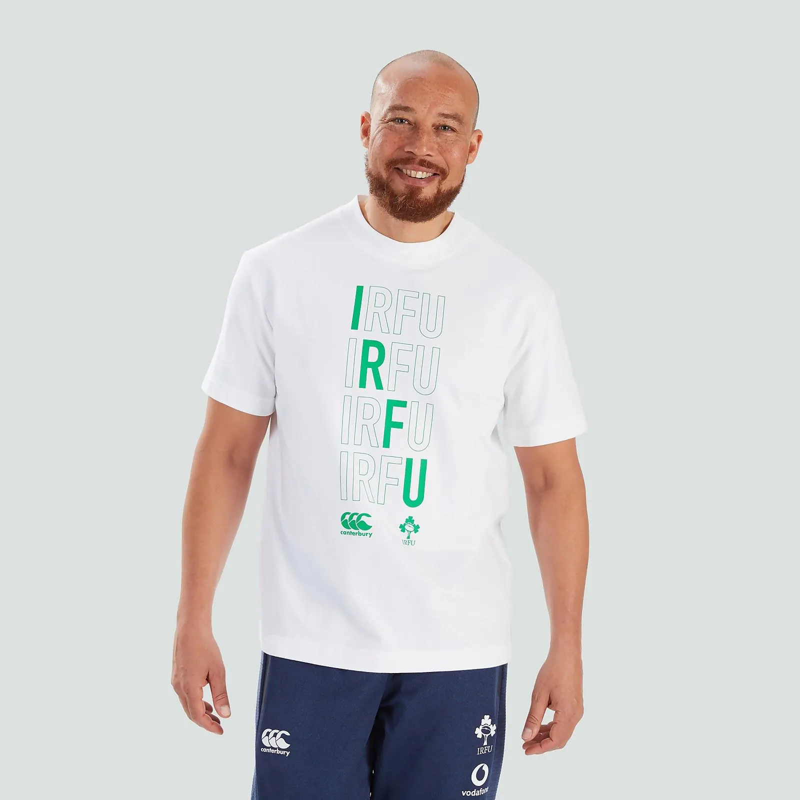 ADULT UNISEX IRELAND COTTON FANS TEE WHITE