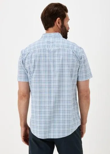 Lincoln Blue Check Tatterstall Short Sleeve Shirt - Small