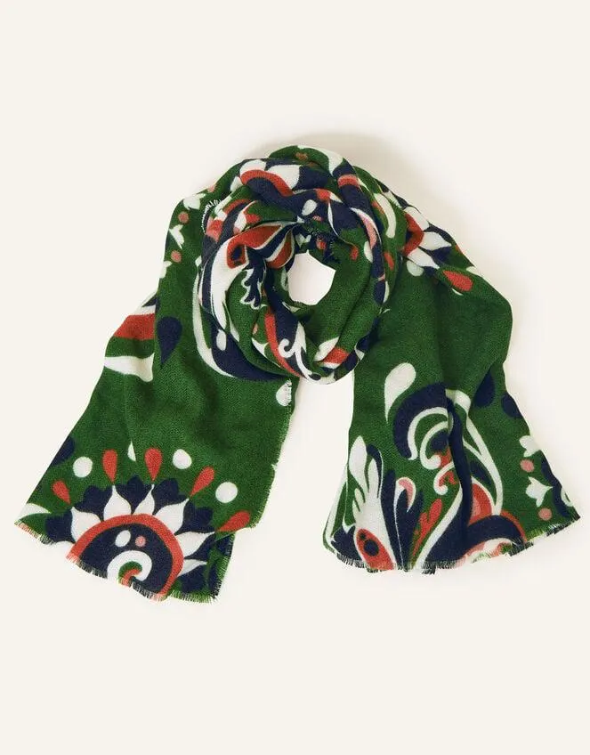 Paisley Print Blanket Scarf