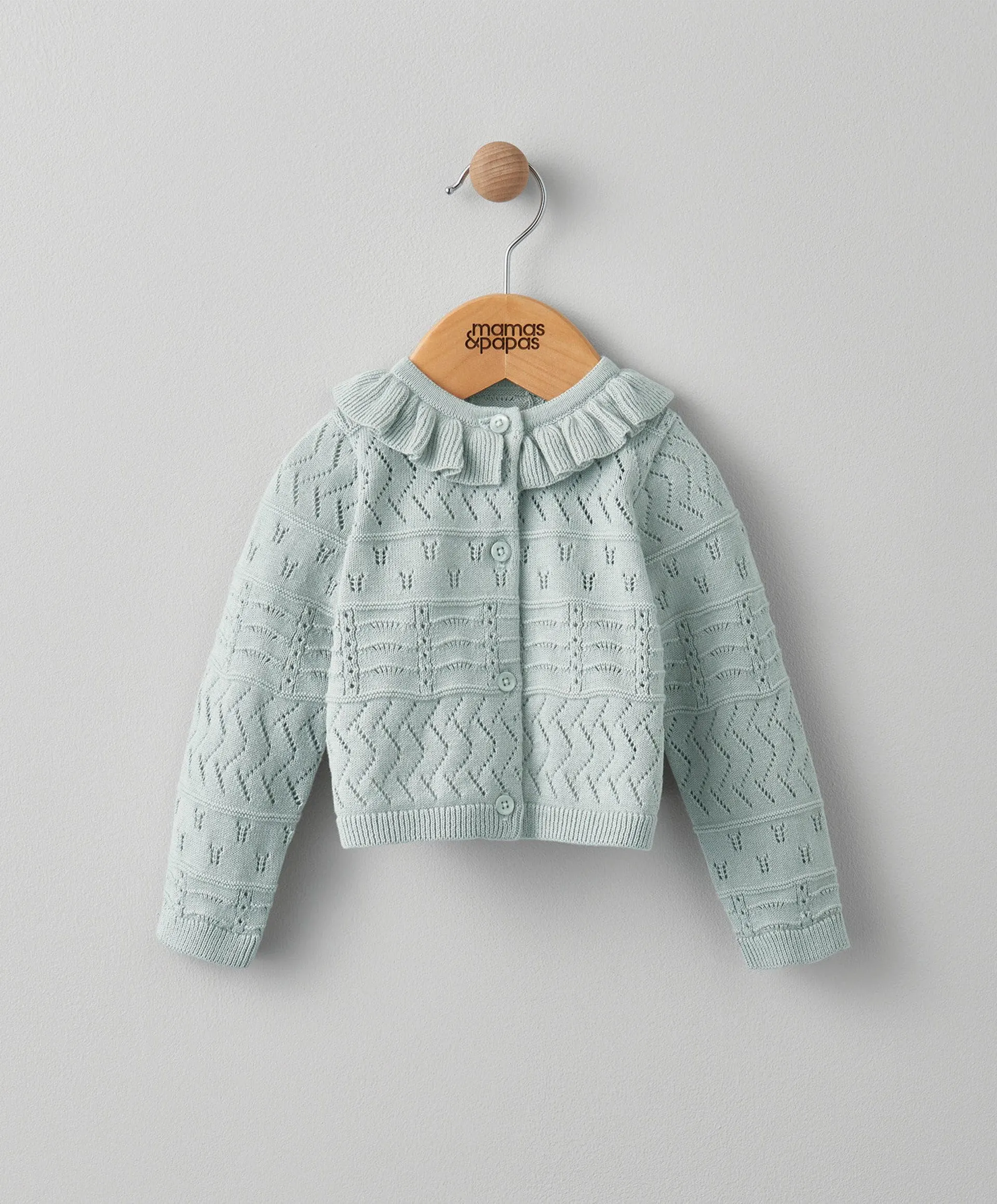 Blue Frill Collar Cardigan