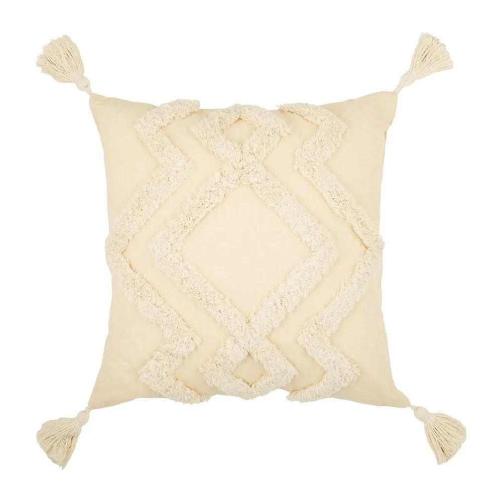 VALTENE TASSLE CUSHION - CREAM