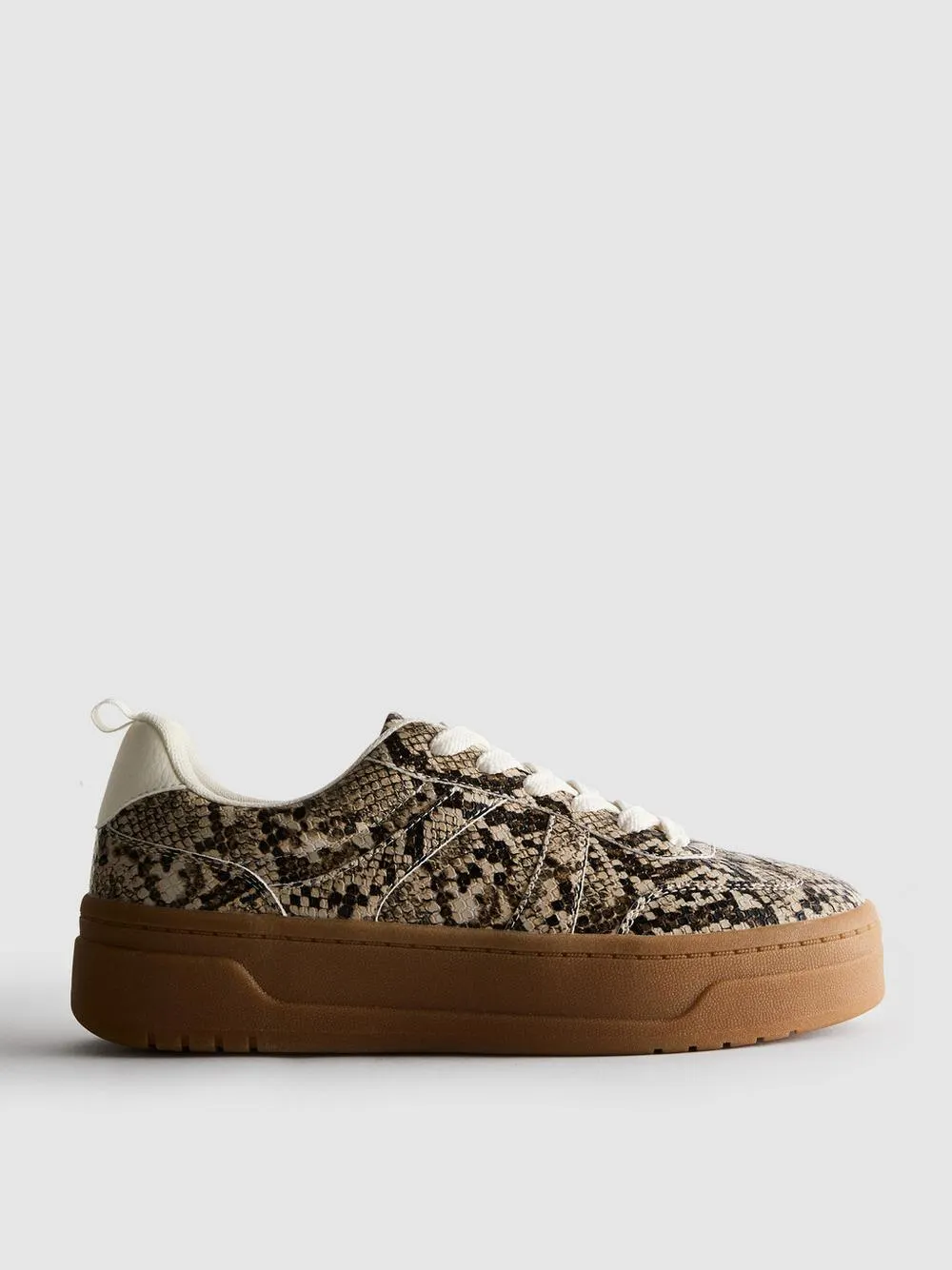 Snake Gum Sole Flatform Trainers
