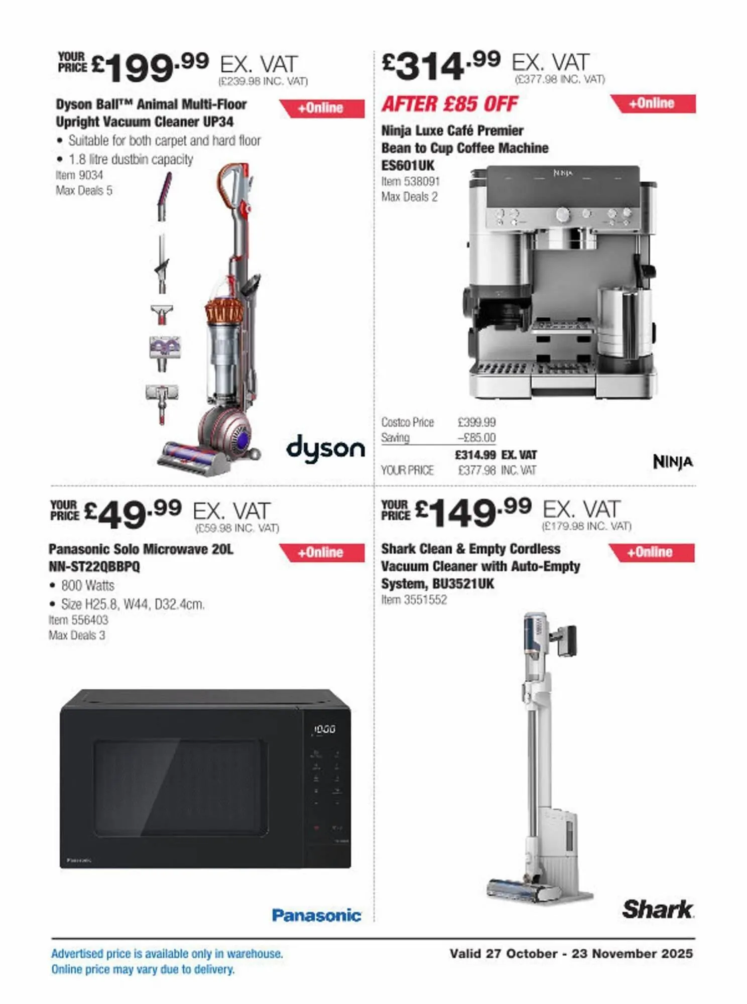 Costco leaflet from 27 October to 23 November 2025 - Catalogue Page 4