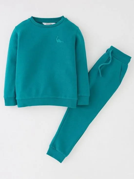 Boys LS Green Jog Set