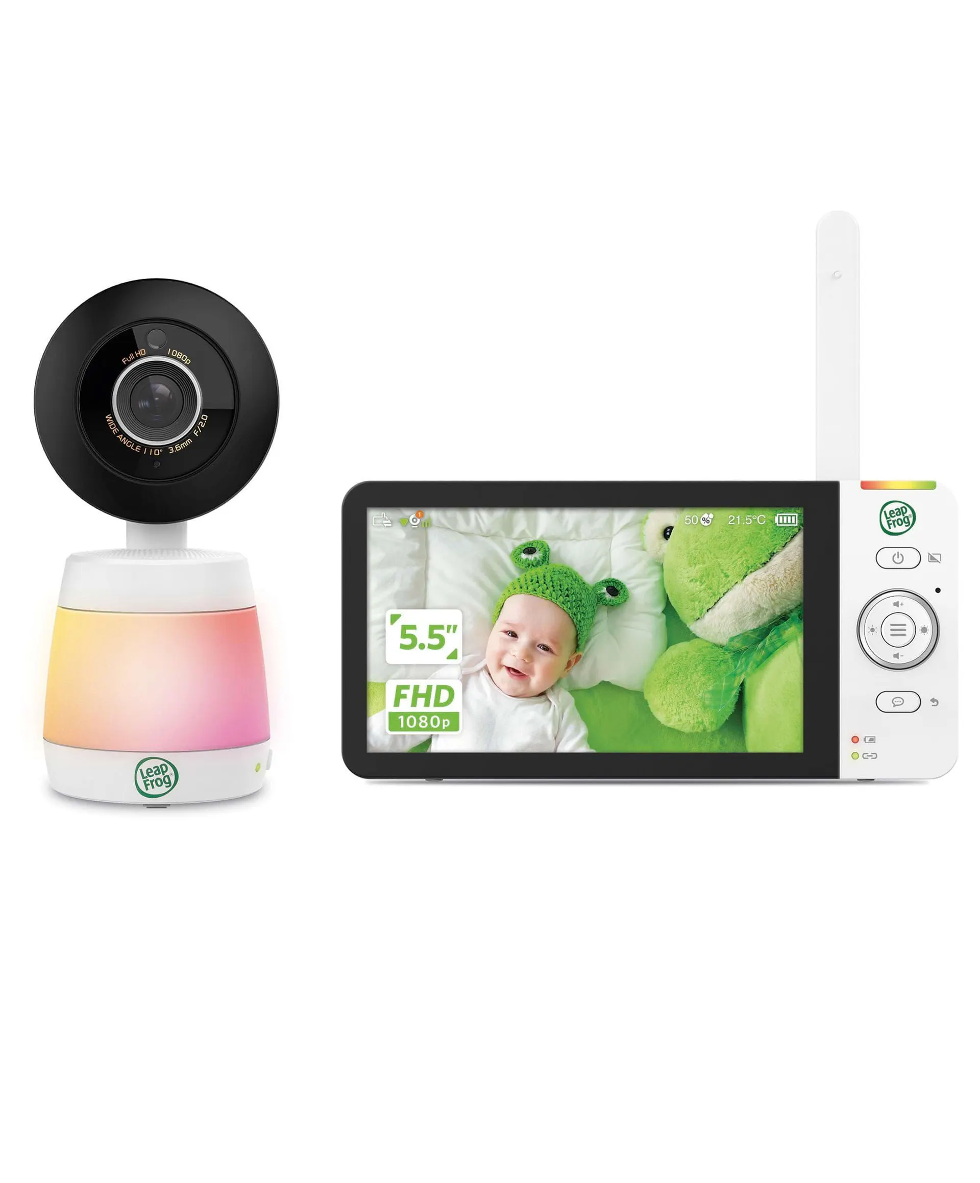 LeapFrog LF2936HD 5.5 1080p Touch Screen Smart Baby Monitor In White