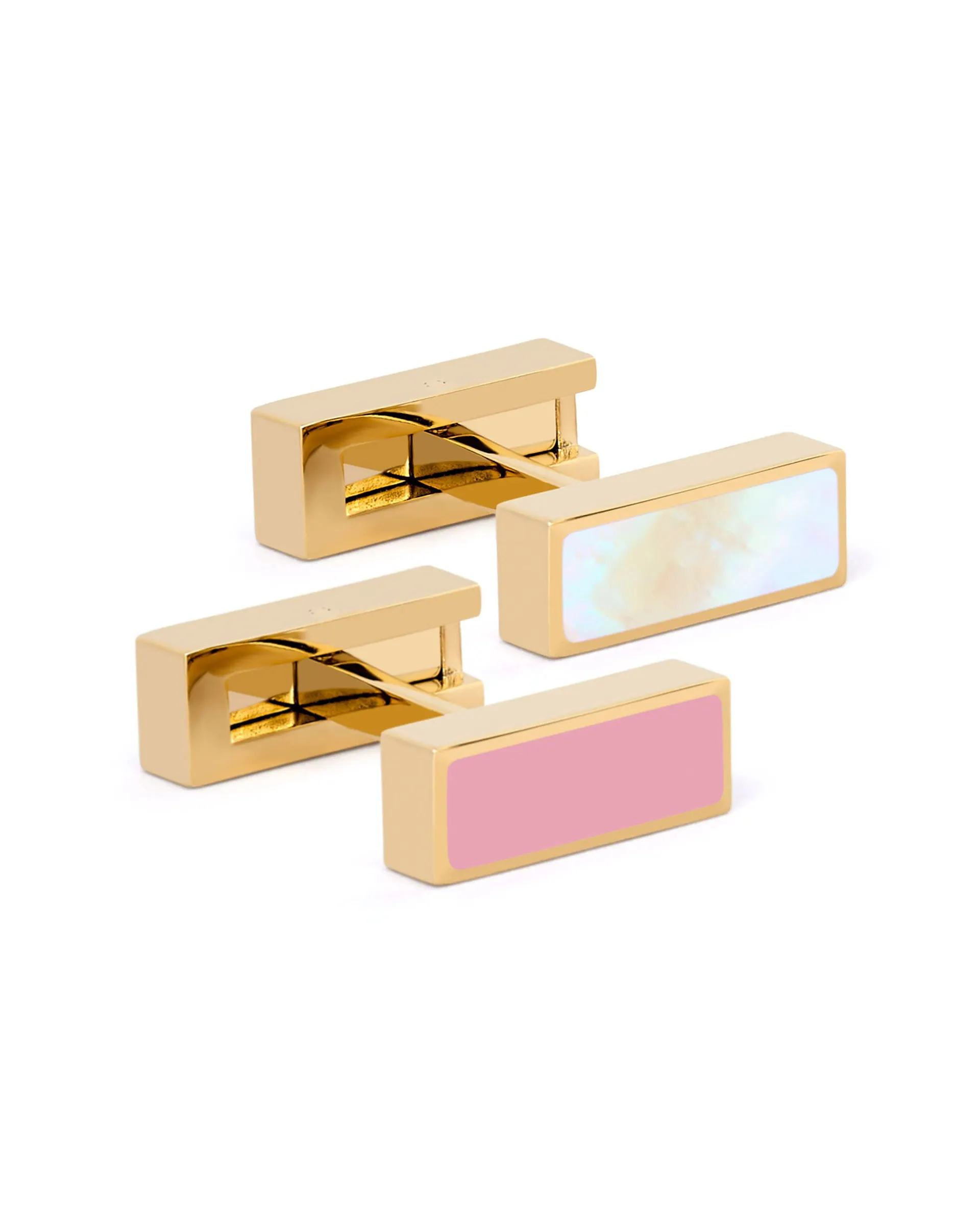 Veritas Mother of Pearl Folding Cufflinks