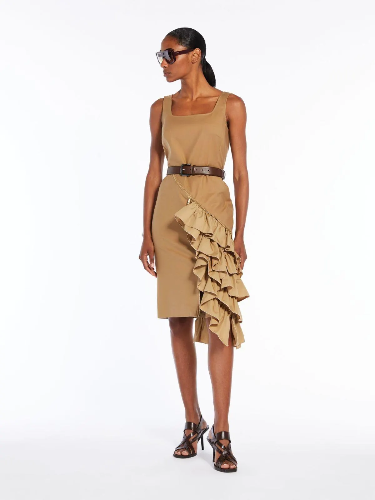 Princess-Kleid aus Baumwollsatin