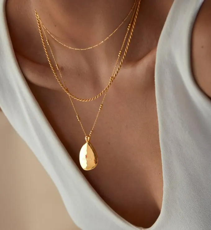 Deia Pebble Rope, Twist and Beaded Chain Necklace Set