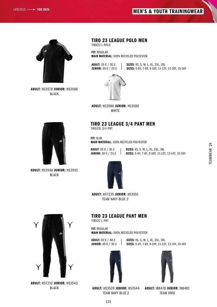 Adidas Teamwear 2024 from 11 March to 31 December 2024 - Catalogue Page 131