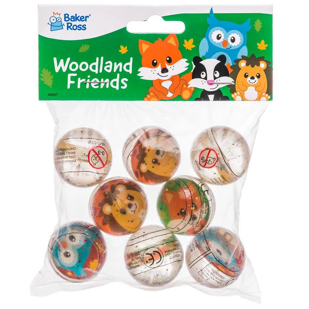 Woodland Friends Glitter Bouncy Balls