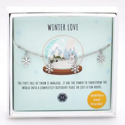 Silver Tone Snowflake Necklace