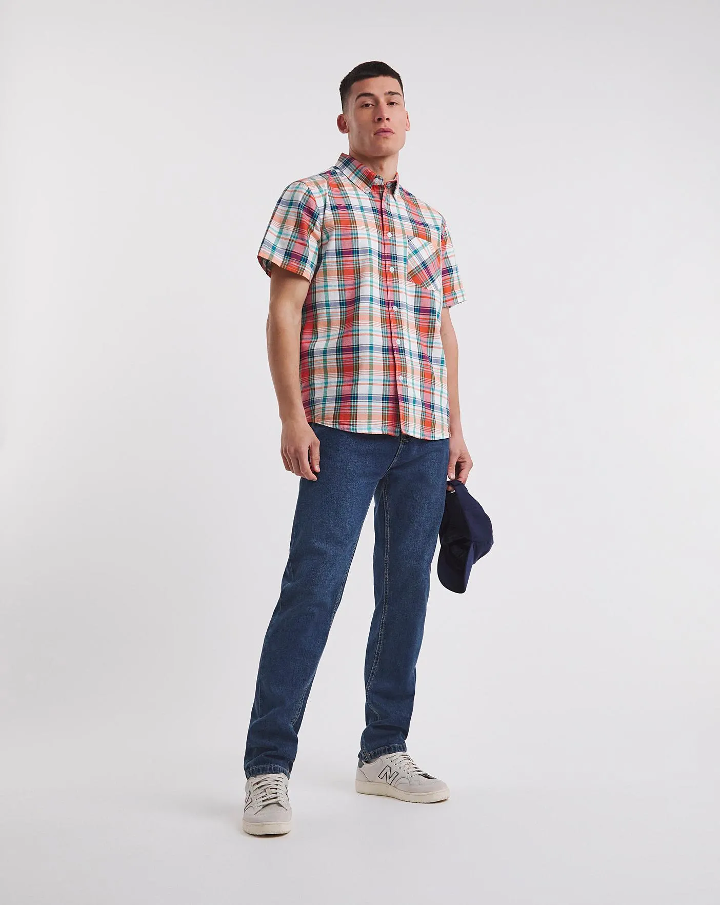 Short Sleeve Oxford Check Shirt