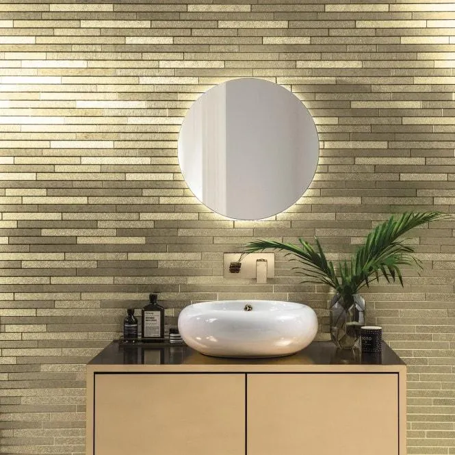 Foil Slate wallpaper in Champagne