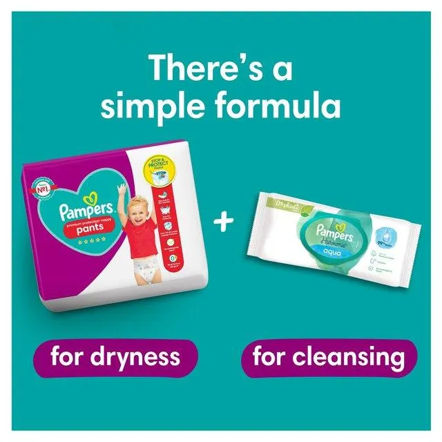 Pampers Premium Protection Nappy Pants, Size 5 (12-17kg) Essential Pack