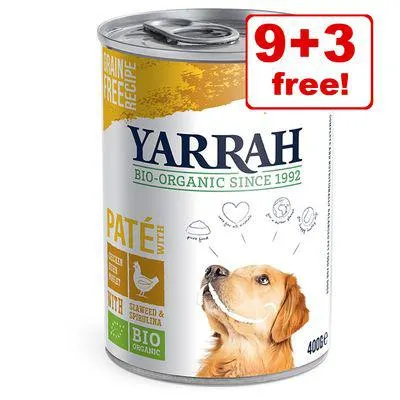 Yarrah Organic Wet Dog Food - 9 + 3 Free!*