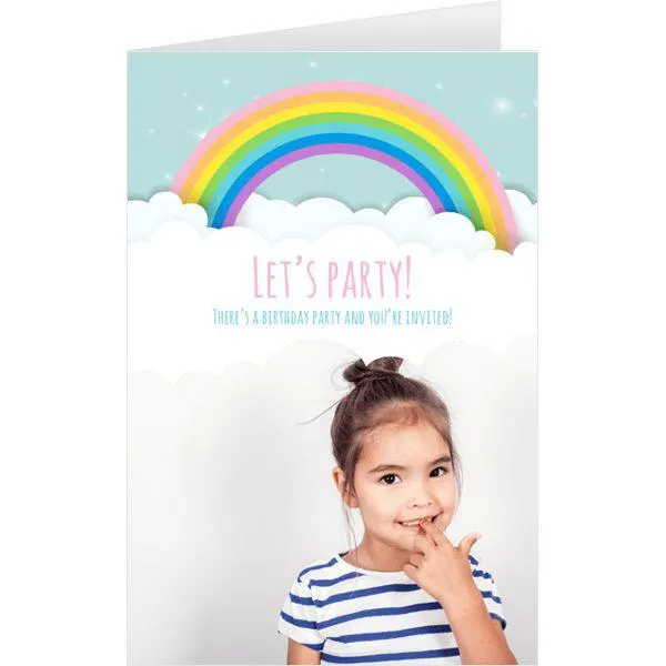 Fluffy rainbow clouds