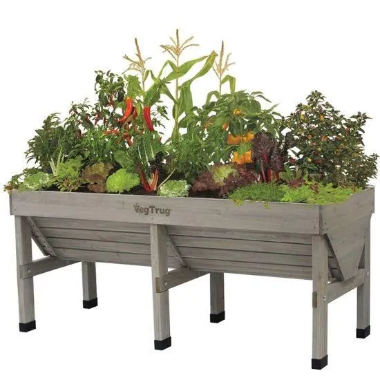 VegTrug Medium Classic Raised Planter - Grey Wash